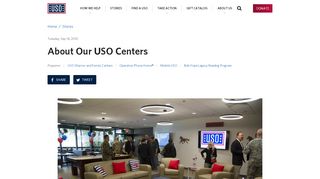 
                            3. About Our USO Centers · United Service Organizations