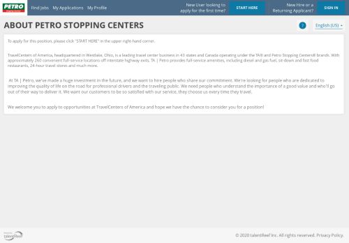 
                            6. About Petro Stopping Centers - talentReef Applicant Portal