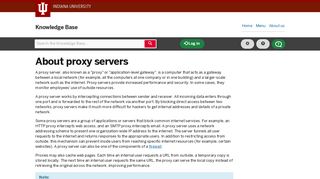 
                            10. About proxy servers - IU Knowledge Base - Indiana University