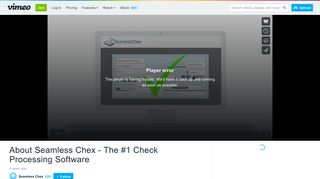 
                            2. About Seamless Chex - The #1 Check Processing Software on Vimeo