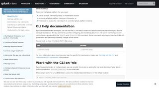 
                            4. About the CLI - Splunk Documentation