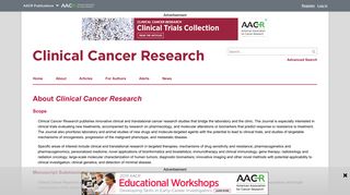 
                            7. About the Journal - Clinical Cancer Research - AACR Journals