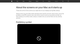 
                            6. About the screens your Mac displays as it starts up - Apple Support