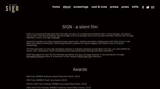 
                            3. About the short film SIGN — Sign - a silent film