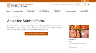 
                            4. About the Student Portal | UT High School | The University of Texas at ...
