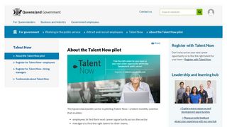 
                            8. About the Talent Now pilot | For government | Queensland Government