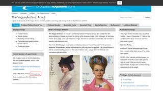 
                            7. About - The Vogue Archive - LibGuides at ProQuest