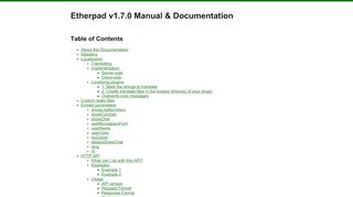 
                            2. About this Documentation - Etherpad v1.7.0 Manual & Documentation