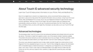 
                            12. About Touch ID advanced security technology - Apple Support