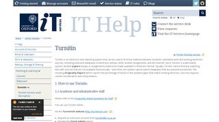 
                            6. About Turnitin | IT Services Help Site - University of Oxford