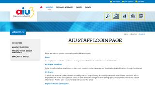 
                            6. About Us / AIU Staff Login - Allegheny Intermediate Unit