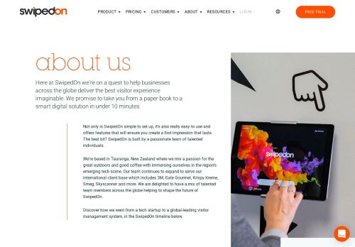 
                            6. About Us | SwipedOn Visitor Management System NZ