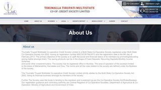 
                            2. About Us - Welcome To Tirumalla Tirupati Multistate Co-Op. Credit ...