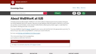 
                            9. About WeBWorK at IUB - IU Knowledge Base - Indiana University