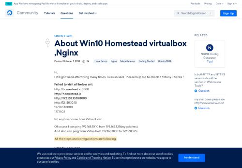 
                            13. About Win10 Homestead virtualbox ,Nginx | DigitalOcean