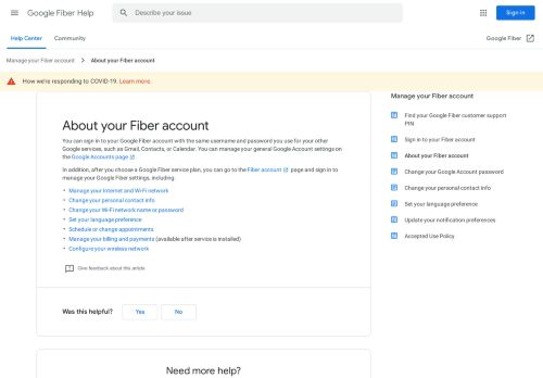 
                            5. About your Fiber account - Google Fiber Help - Google Support