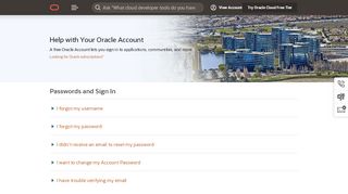 
                            1. About Your Oracle Account