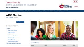 
                            4. ABQ Senior @ Courses for Teachers - Queen's Continuing Teacher ...