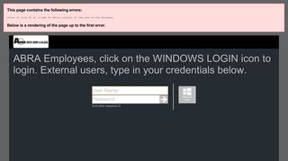 
                            5. ABRA Employees, click on the WINDOWS LOGIN icon to login ...