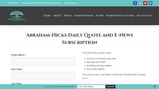 
                            6. Abraham-Hicks Daily Quote and E-News Signup - Home of Abraham ...