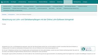 
                            2. Abrechnung mit der Online Lohn-Software ilohngehalt - Lohn-Info