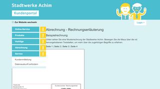 
                            6. Abrechnung - Rechnungserläuterung - Stadtwerke Achim