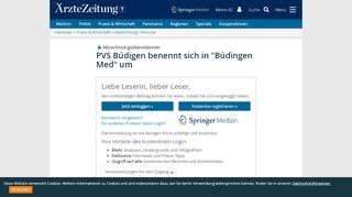 
                            12. Abrechnungsdienstleister: PVS Büdigen benennt sich in 'Büdingen ...