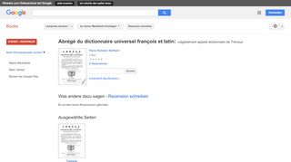 
                            10. Abrégé du dictionnaire universel françois et latin: vulgairement ... - Google Books-Ergebnisseite