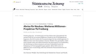 
                            10. Abriss für Neubau: Weiteres Millionen-Projekt an TU Freiberg ...