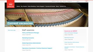 
                            7. ABRSM: Jobs at ABRSM