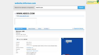 
                            2. abs33.com at Website Informer. - - ABS. Visit ABS 33.