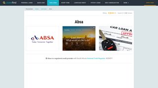 
                            9. Absa – Car loans, Vehicle finance in SA | LoansFind
