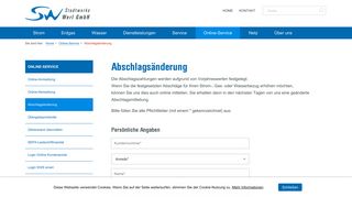 
                            5. Abschlagsänderung - Stadtwerke Werl