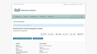 
                            13. Abschlusskurs Echokardiographie Leipzig - Biermann Medizin