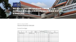 
                            8. Absensi Bulanan Sekolah - Dinas Pendidikan Kota Bandung