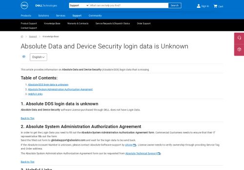
                            13. Absolute Data and Device Security login data is Unknown | Dell Anguilla