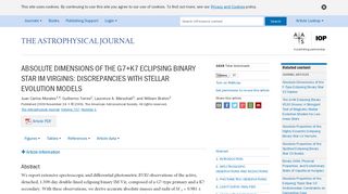 
                            11. ABSOLUTE DIMENSIONS OF THE G7+K7 ECLIPSING BINARY STAR ...