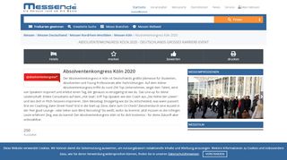 
                            10. Absolventenkongress Köln 2019 - Deutschlands großes Karriere-Event