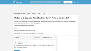
                            5. Absturz nach tippen ins Anmeldefeld bei Captive Portal Login ...