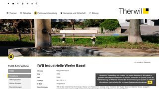 
                            10. Abteilungen: IWB Industrielle Werke Basel - Gemeinde Therwil