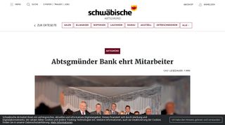 
                            11. Abtsgmünder Bank ehrt Mitarbeiter - Schwäbische Zeitung