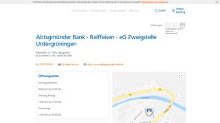 
                            3. Abtsgmünder Bank - Raiffeisen - eG Zweigstelle Untergröningen ...