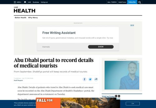 
                            12. Abu Dhabi portal to record details of medical tourists - Gulf News