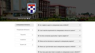 
                            9. ABUAD FAQs Page - FAQs.ng