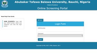 
                            8. Abubakar Tafawa Balewa University, Bauchi, Nigeria - ATBU