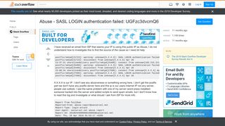 
                            10. Abuse - SASL LOGIN authentication failed: UGFzc3dvcmQ6 - Stack ...