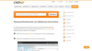 
                            12. Abwesenheitsnotiz im Webmail einrichten - Cyon