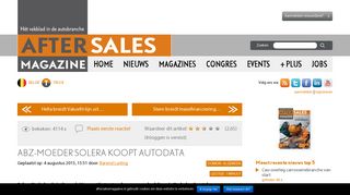 
                            8. ABZ-moeder Solera koopt Autodata - Aftersales Magazine