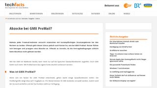 
                            12. Abzocke bei GMX ProMail? - Erklärung von Experten - Techfacts