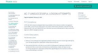 
                            11. AC-7 UNSUCCESSFUL LOGON ATTEMPTS | NIST ...